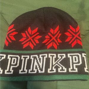Kids Black and Red Knit Beanie